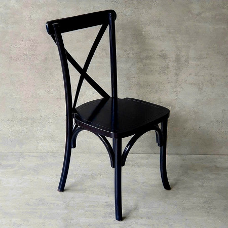 Bistro : Ghế Đơn Lưng Tựa X - Màu Xanh Đen